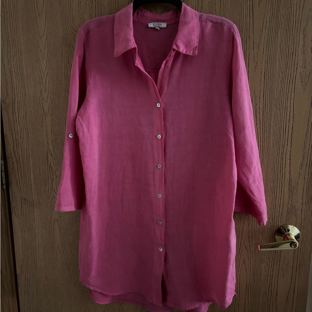 Elegant Fuchsia Button-Down Shirt